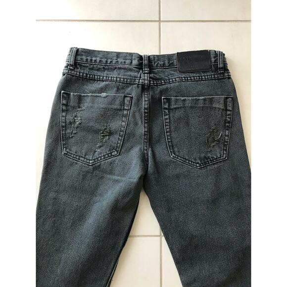 One Teaspoon Awesome Baggies Distressed Relaxed Fit Tapered Jeans - Picture 4 of 12